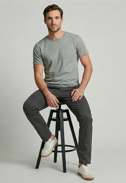 Pantalón Hombre Twill Without Pleats L/33 Dk Grey One