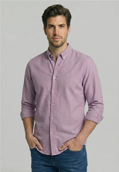 Camisa Hombre Oxford Sport Vino