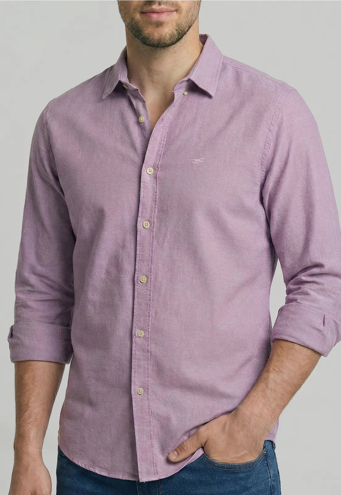 Camisa Hombre Oxford Sport Vino