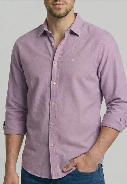 Camisa Hombre Oxford Sport Vino