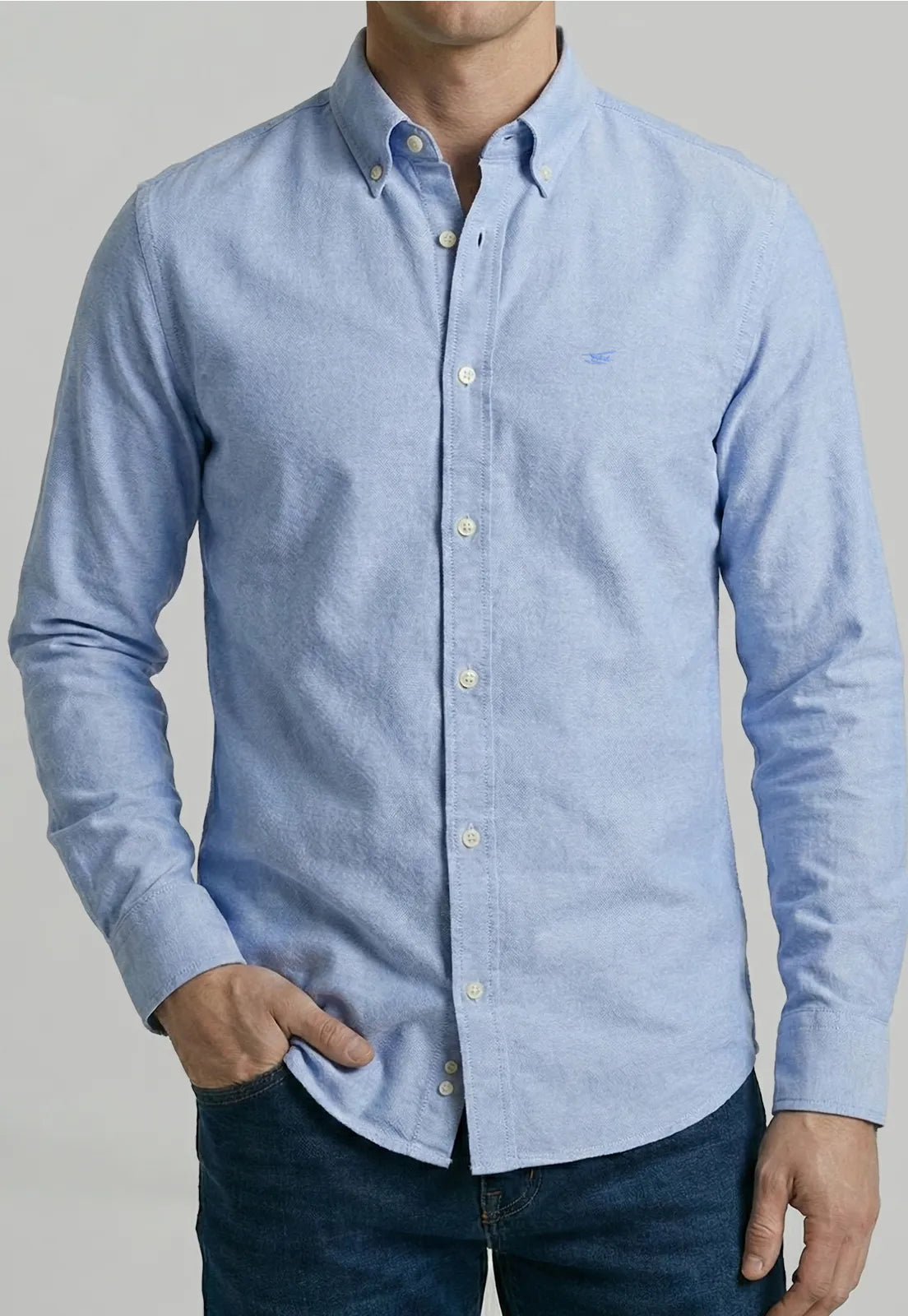 Camisa Hombre Oxford Sport  Sky Men