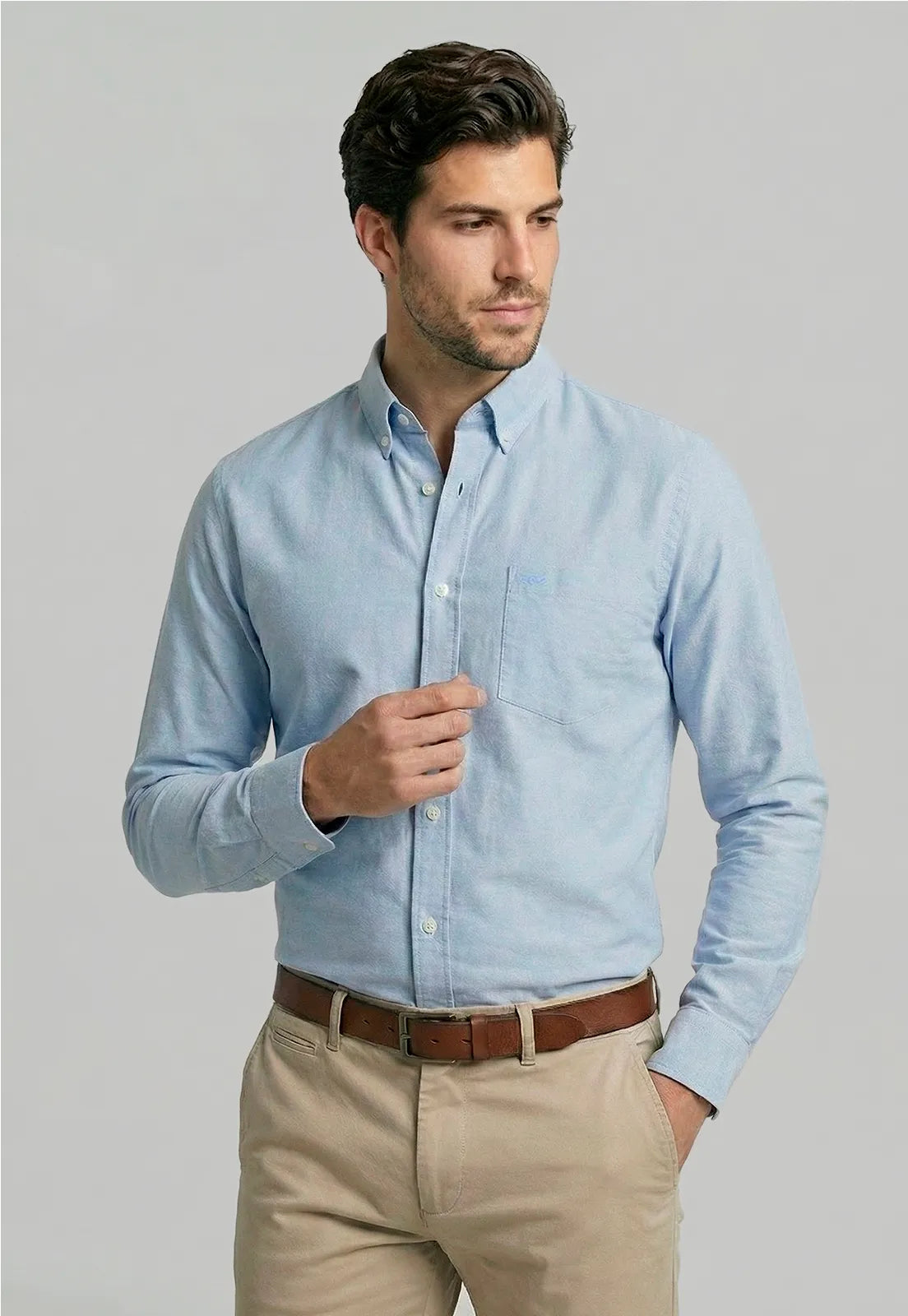 Camisa Hombre Oxford Smart Casual ski