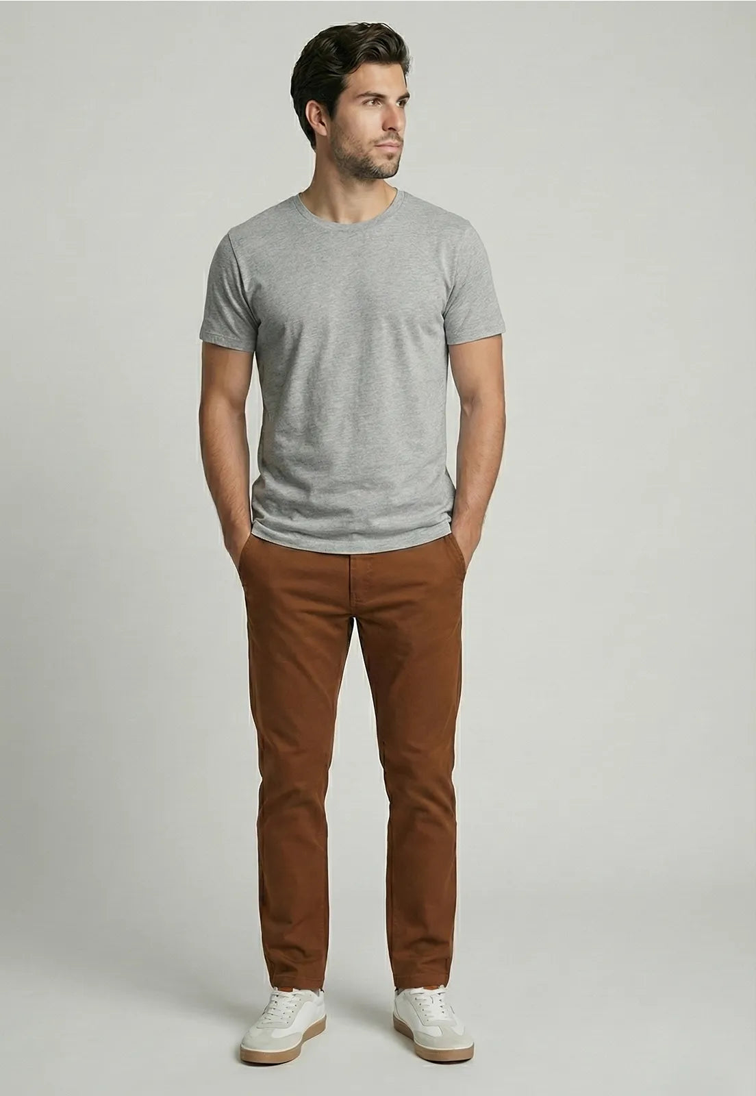 Pantalón Hombre Twill Without Pleats L/33 Lt Camel One