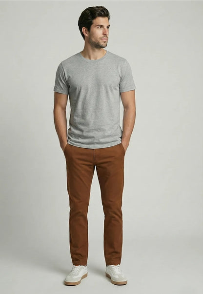 Pantalón Hombre Twill Without Pleats L/33 Lt Camel One
