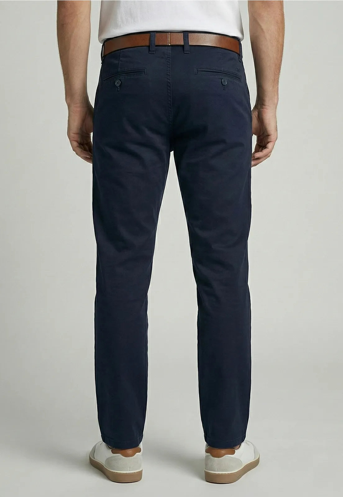 Pantalón Hombre Twill Without Pleats L/33 Azul Dark Moon