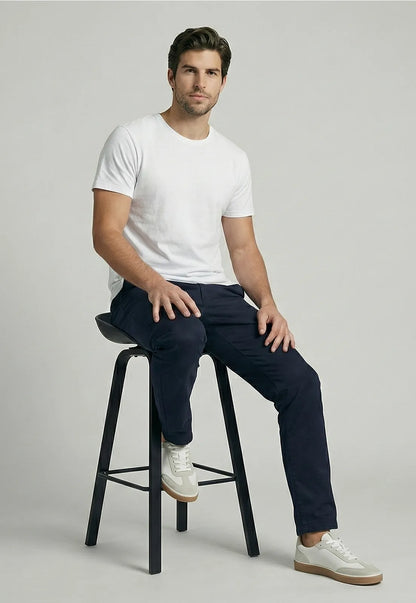 Pantalón Hombre Twill Without Pleats L/33 Azul Dark Moon