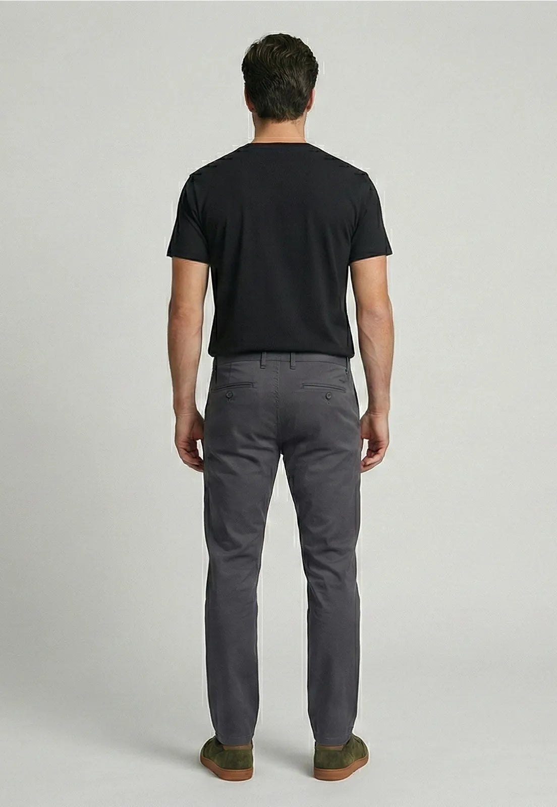 Pantalón Hombre Twill Slim /33 Gris Oscuro