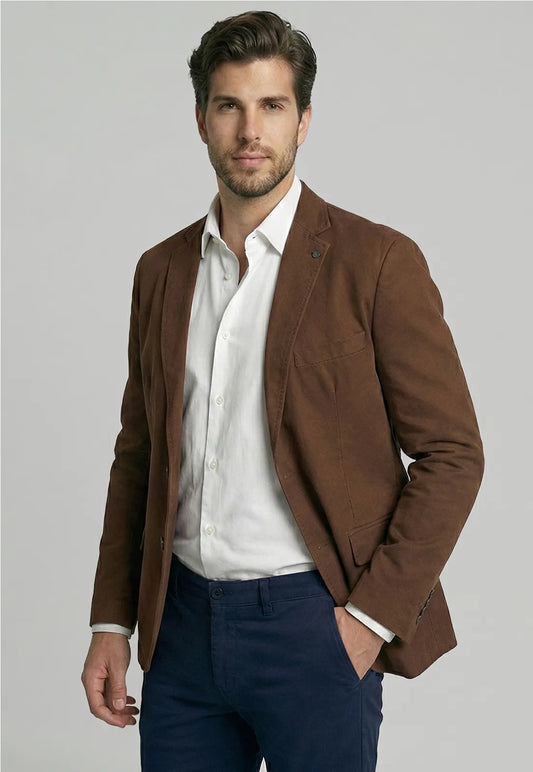 Blazer Hombre Slim Stanford Toasted