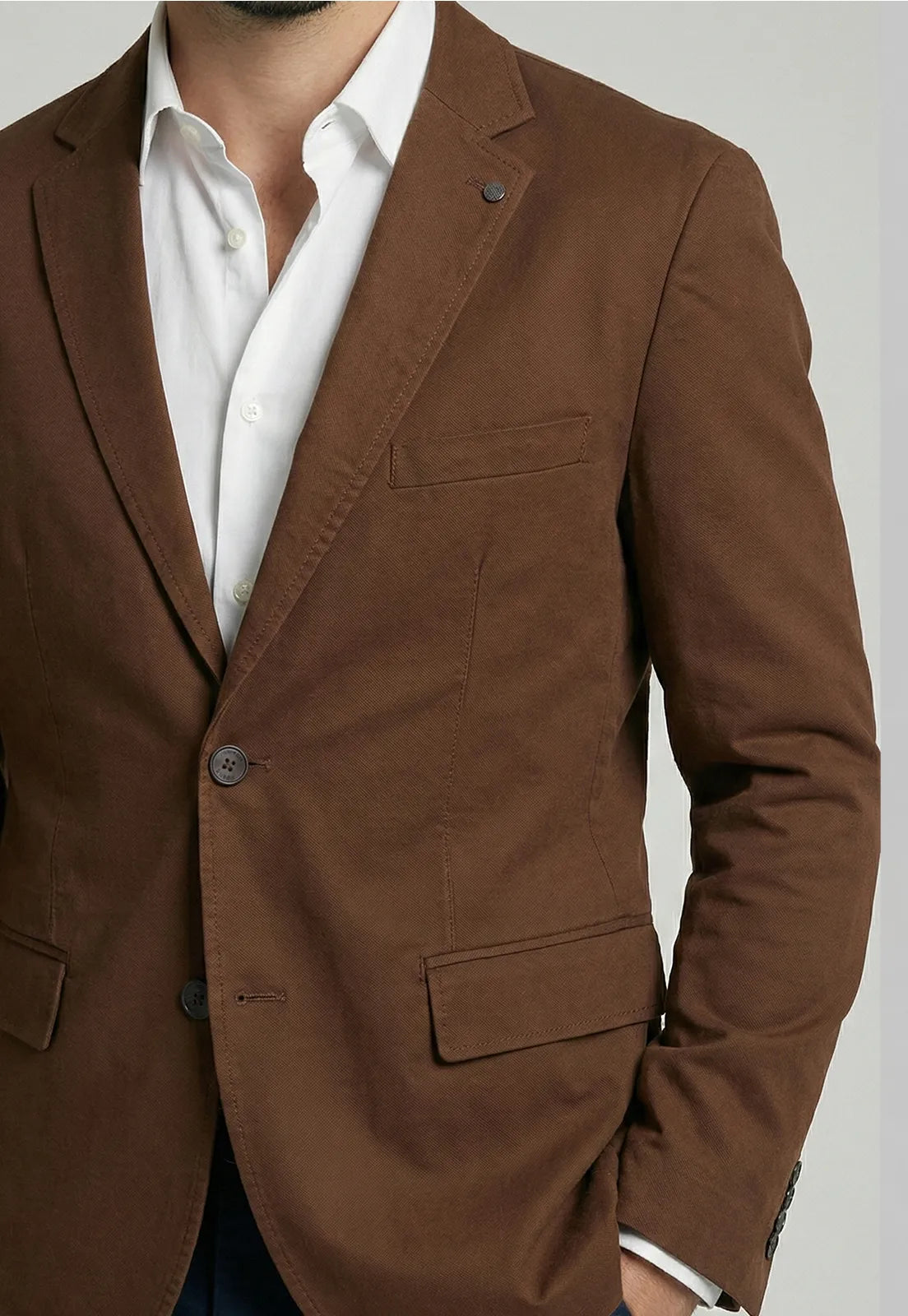 Blazer Hombre Slim Stanford Toasted