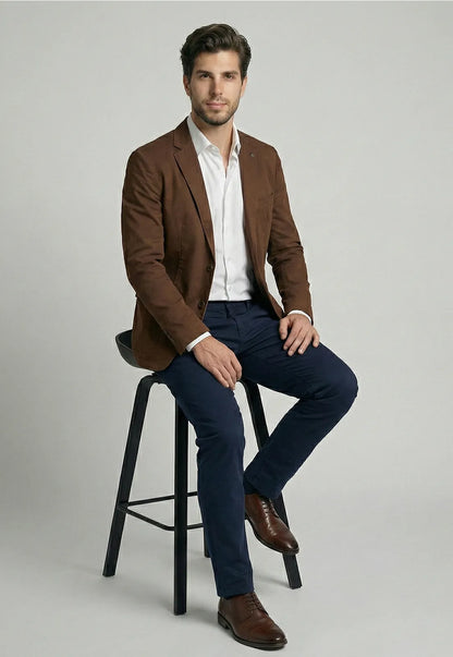 Blazer Hombre Slim Stanford Toasted