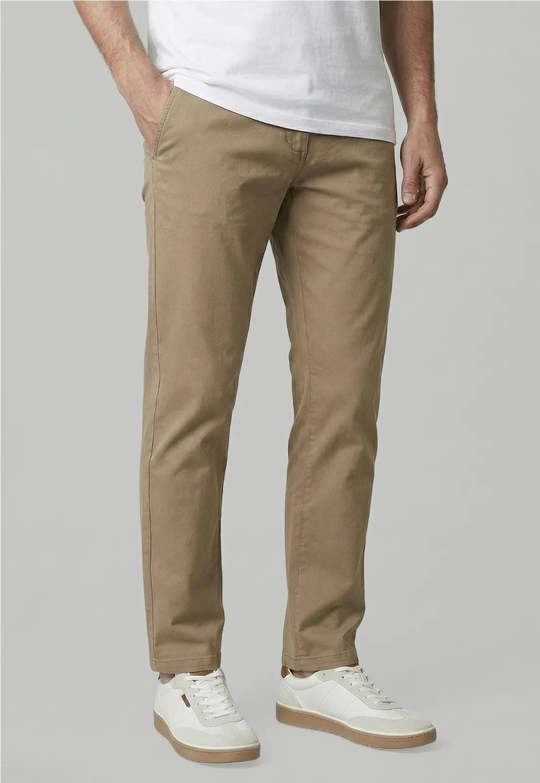 Pantalón Hombre Slim Twill L/33 Beige