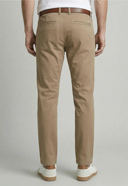 Pantalón Hombre Slim Twill L/33 Beige