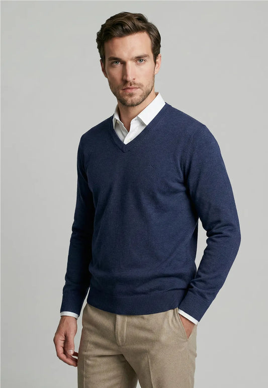 Sweater Hombre Arizona V-Neck Steel