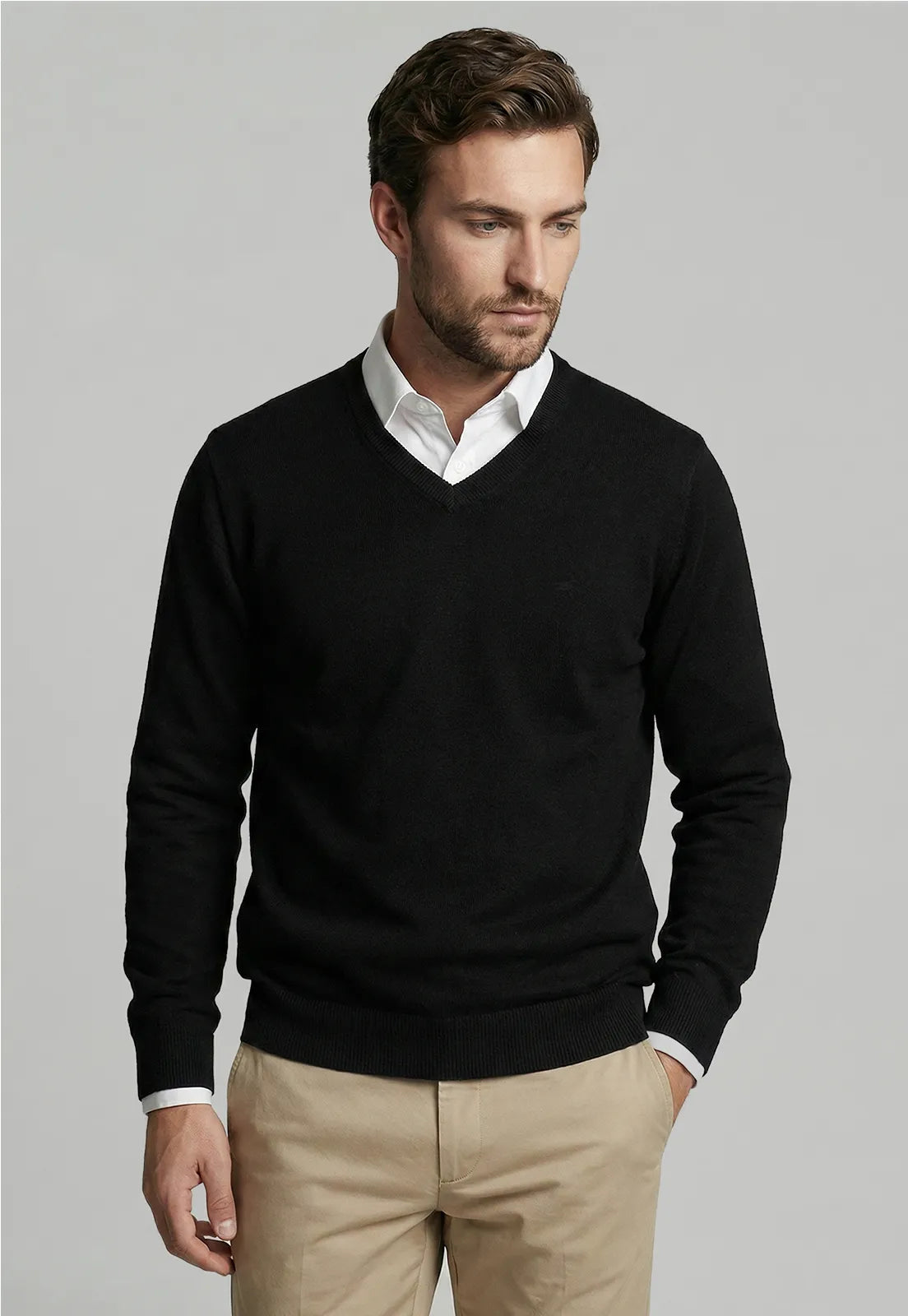 Sweater Hombre Arizona V-Neck Black