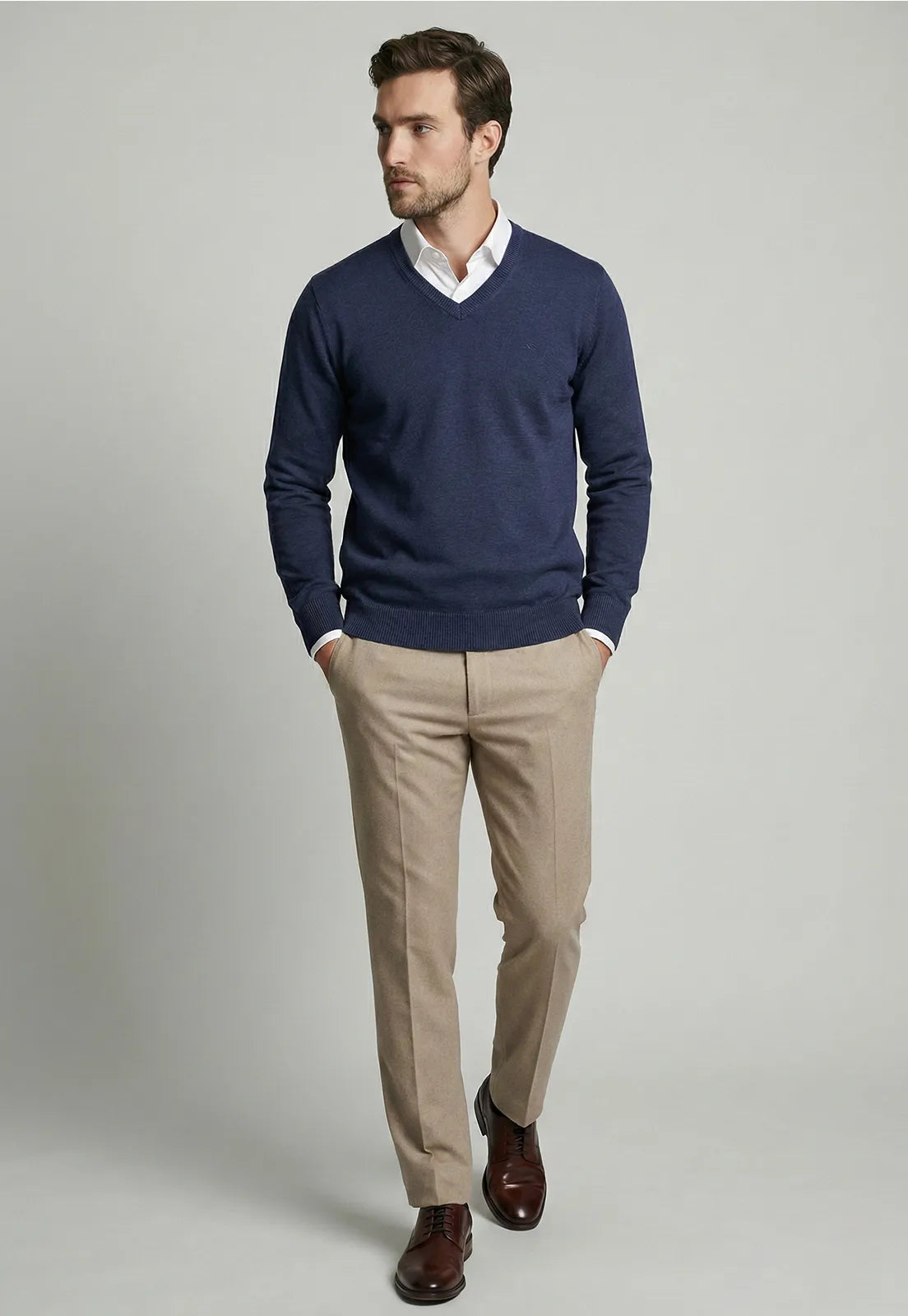 Sweater Hombre Arizona V-Neck Steel