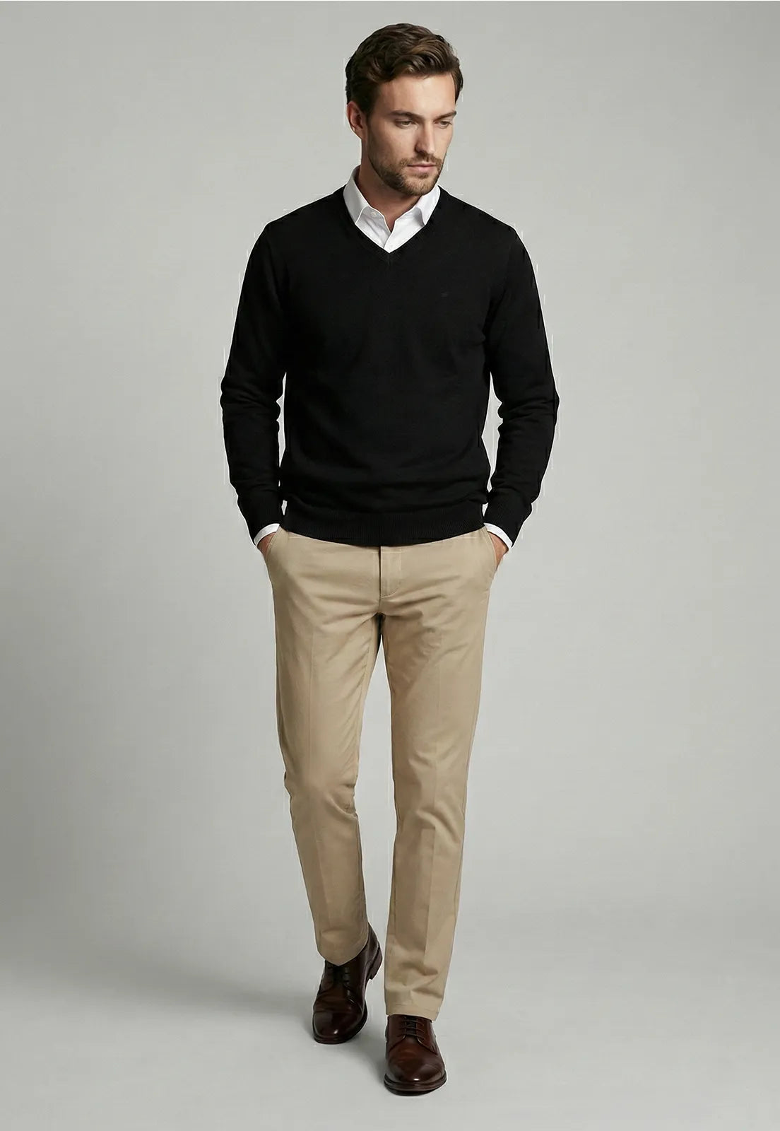 Sweater Hombre Arizona V-Neck Black