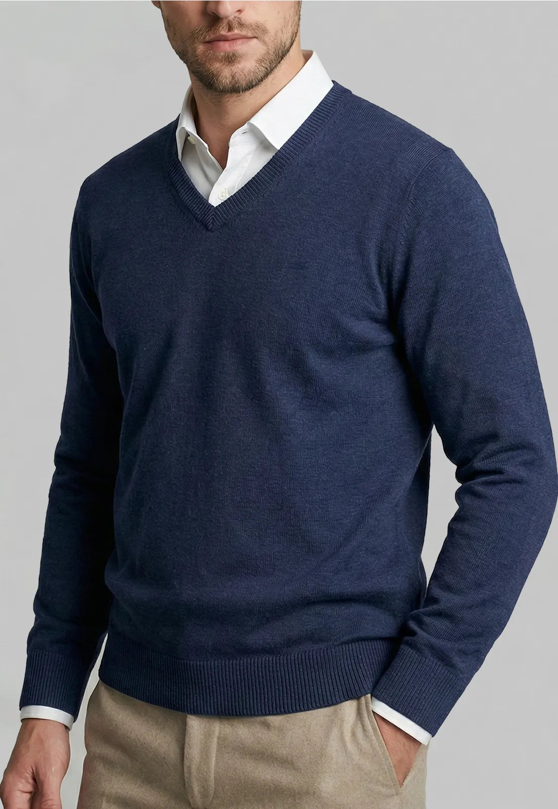 Sweater Hombre Arizona V-Neck Steel