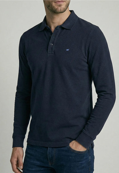 Polera Hombre Básica Pique Navy
