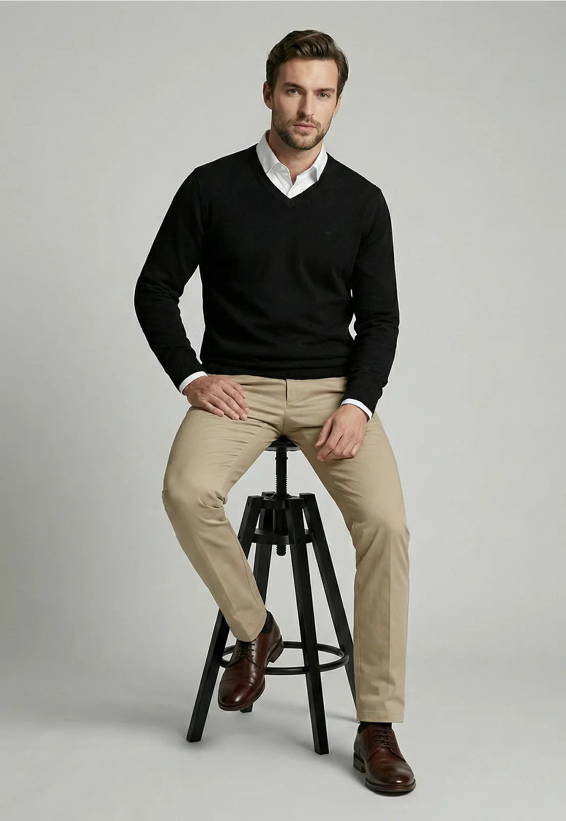 Sweater Hombre Arizona V-Neck Black