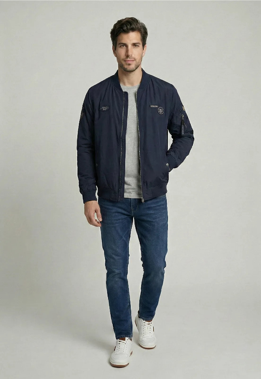 Chaqueta Hombre Pilot Bomber Navy