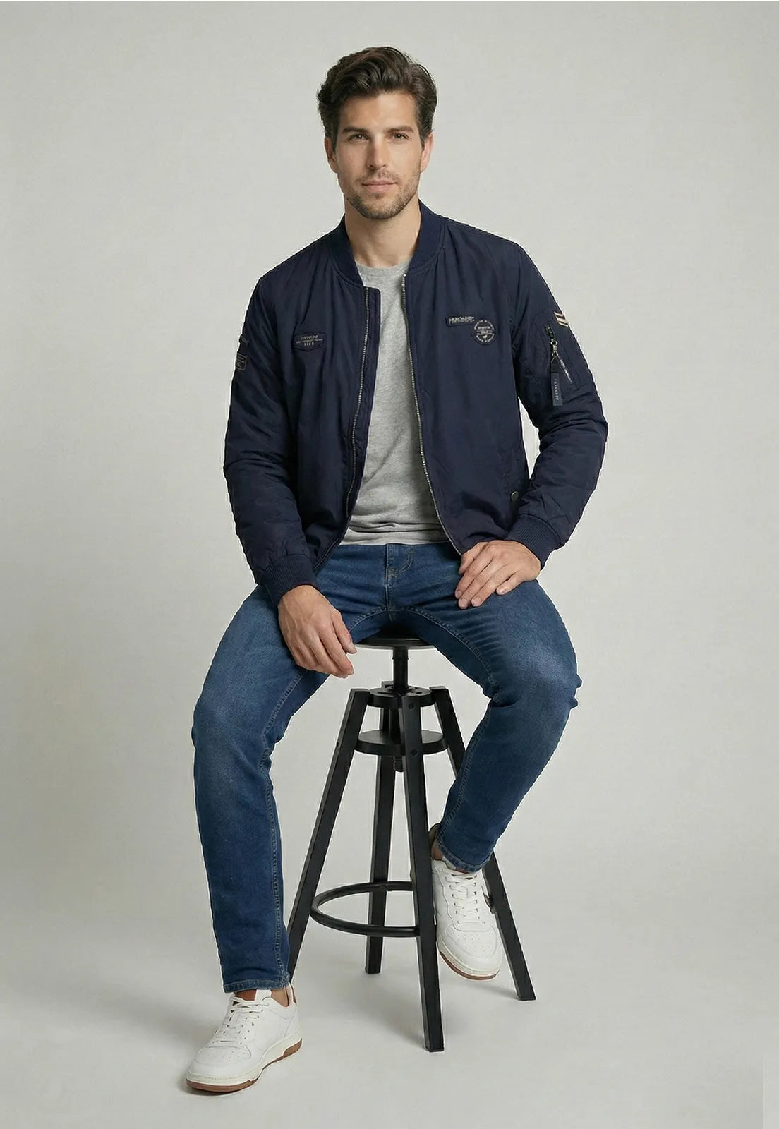 Chaqueta Hombre Pilot Bomber Navy