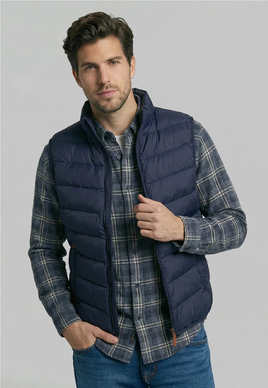 Parka Hombre sin Mangas Vest Daytona Quilted Navy
