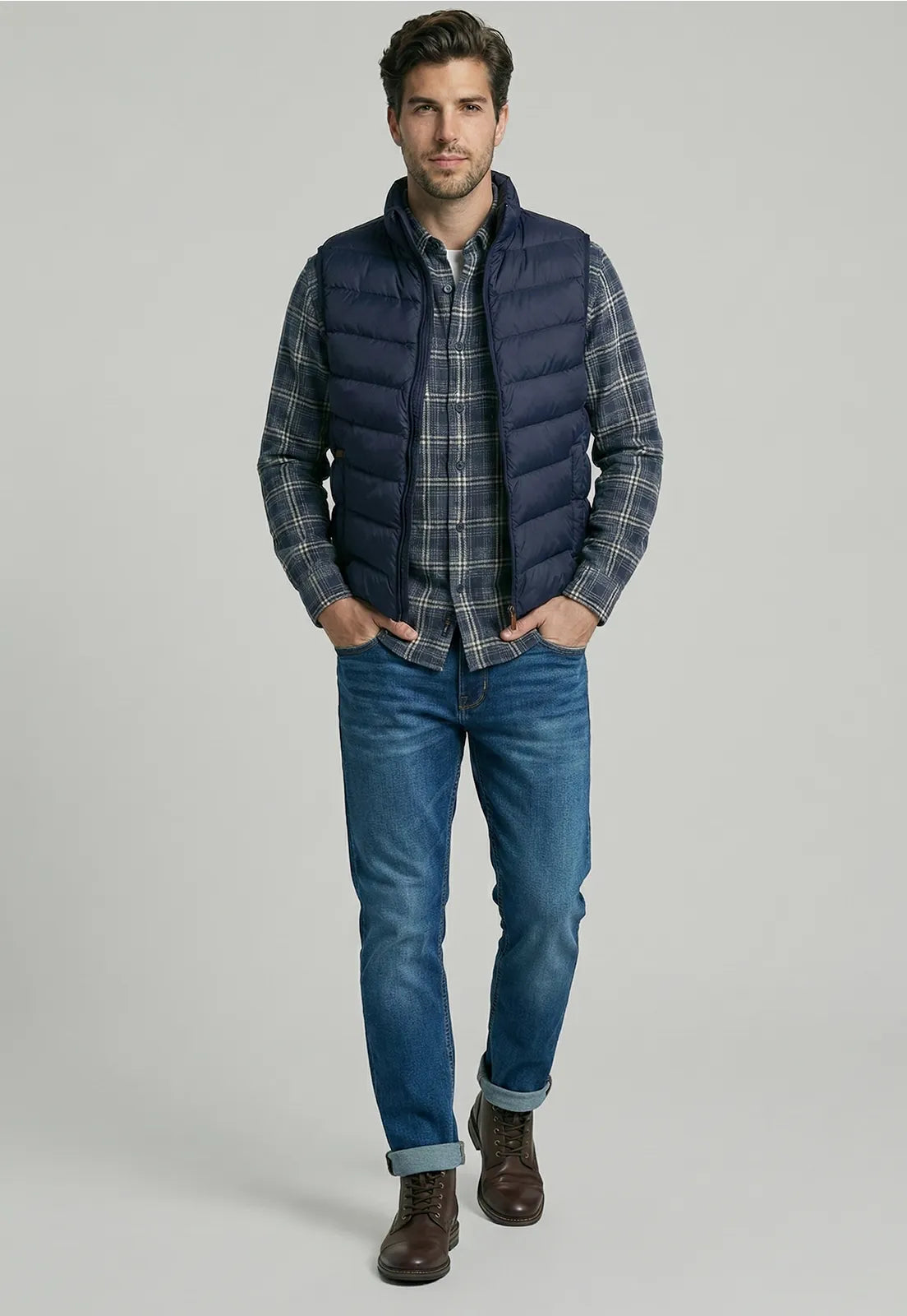 Parka Hombre sin Mangas Vest Daytona Quilted Navy