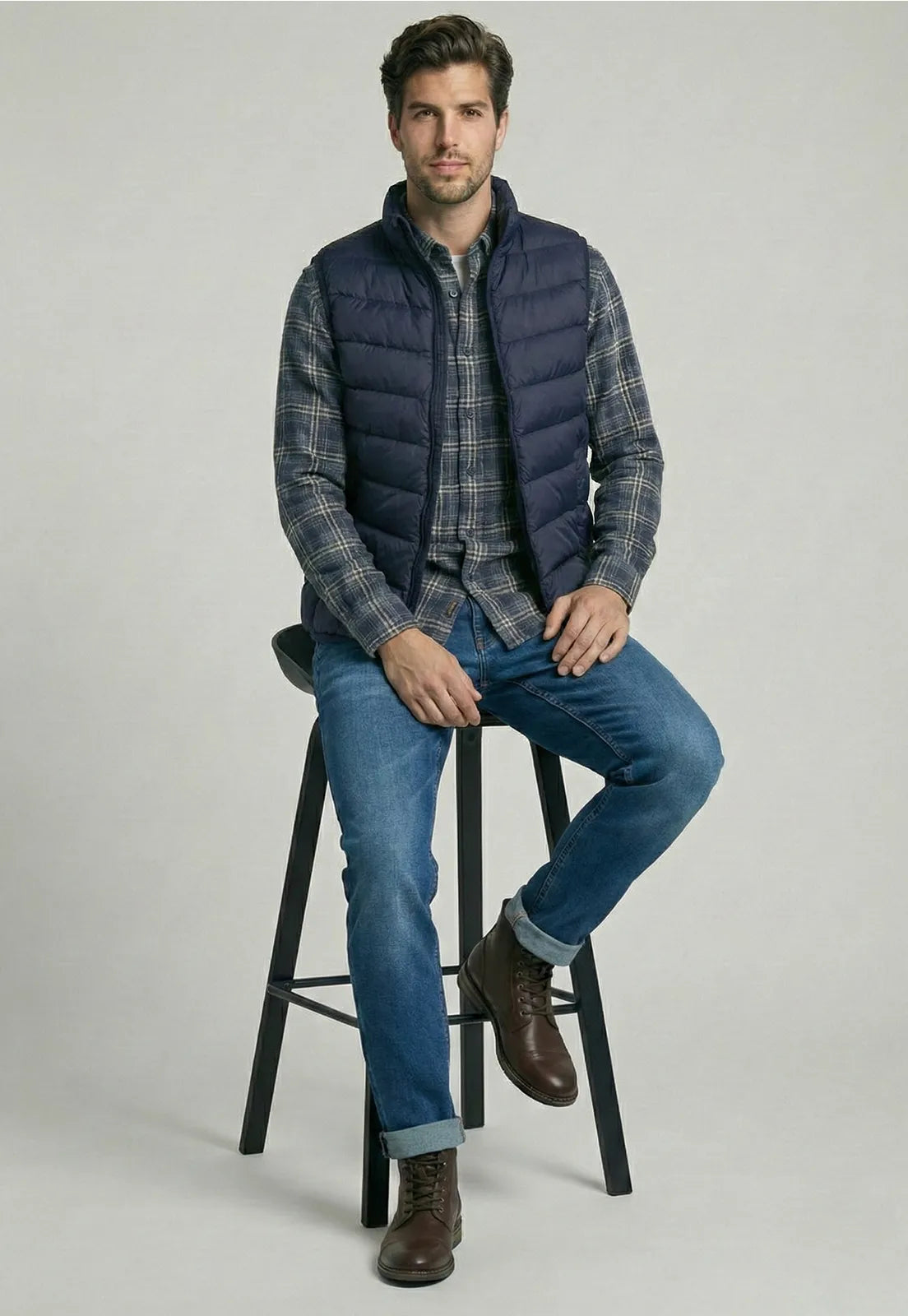 Parka Hombre sin Mangas Vest Daytona Quilted Navy