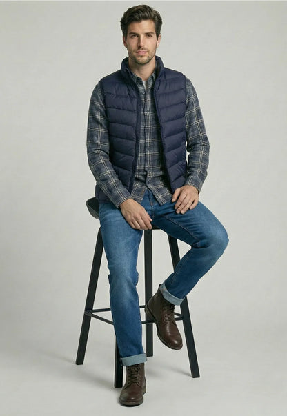 Parka Hombre sin Mangas Vest Daytona Quilted Navy