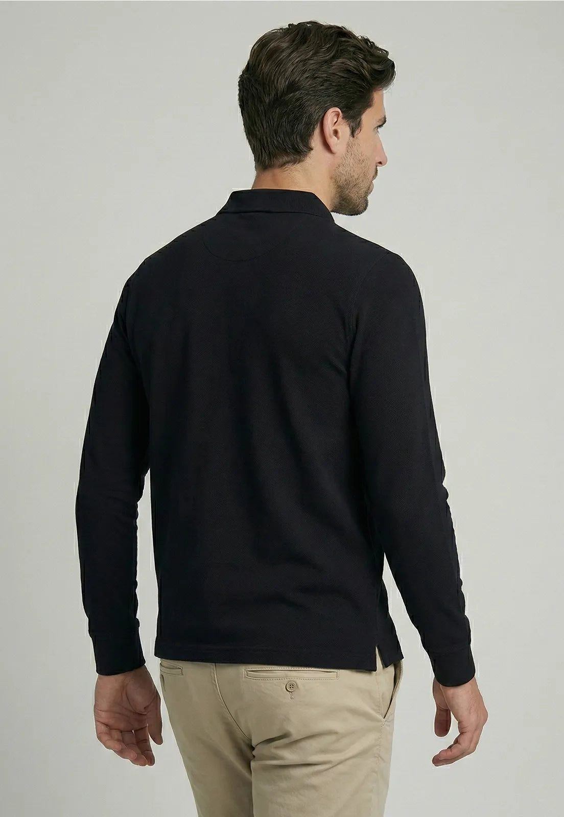 Poleras Hombre Básica Pique Black