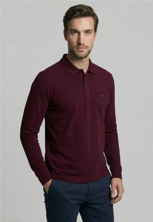 Poleras Hombre Básica Pique Plum