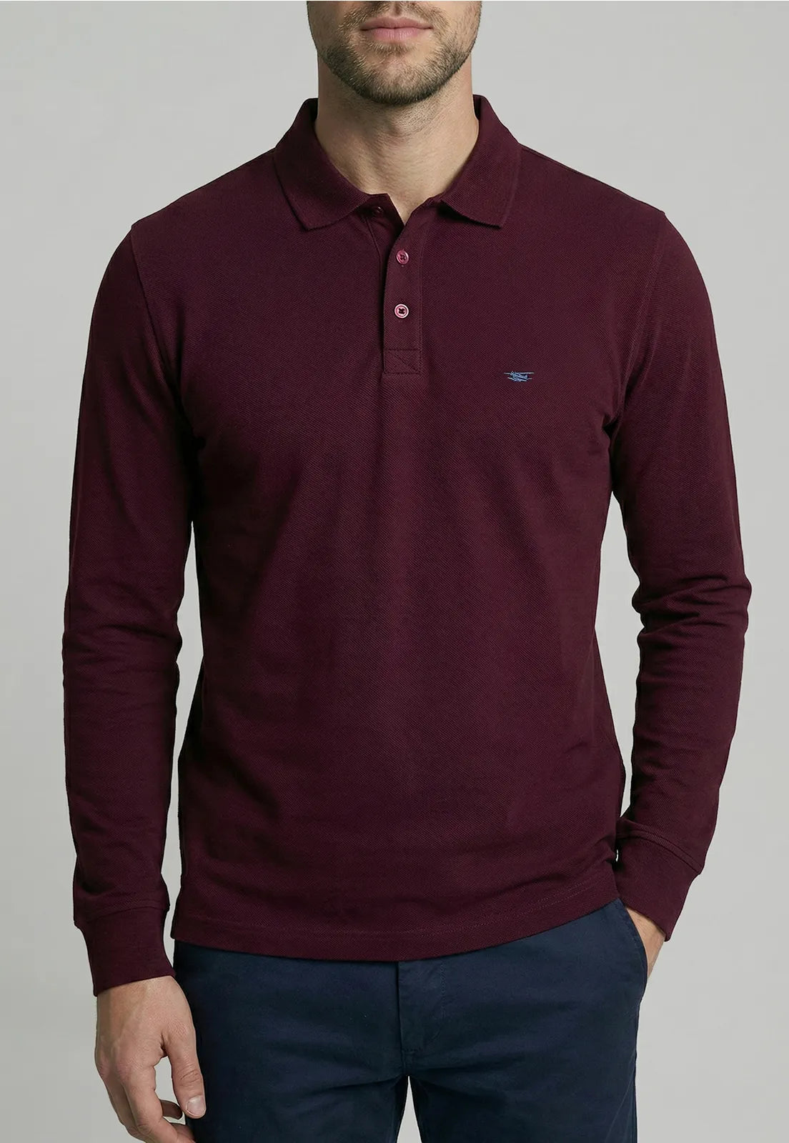 Poleras Hombre Básica Pique Plum