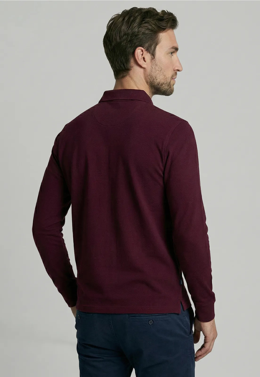 Poleras Hombre Básica Pique Plum