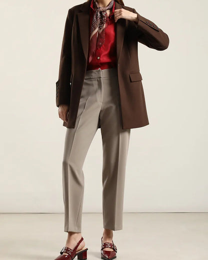 Chaqueton Mujer Basico Muflon Chocolate