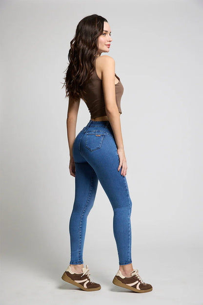 Jeans Mujer High Waist Pitillo 5223 Celeste