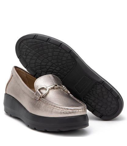 Mocasin Mujer Locanda Plateado