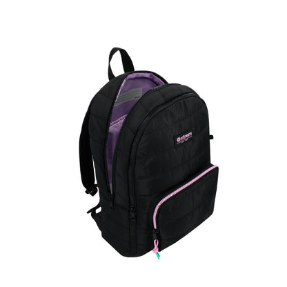 Mochila Para Notebook Mujer  14" Hamilton Negra-Lila