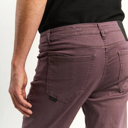 Pantalon Hombre Straight Tiro Alto Burdeo