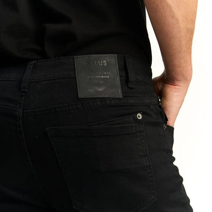 Pantalon Hombre Straight Tiro Alto Negro