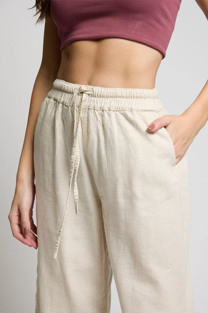 Pantalon Mujer Lino 5262 Beige
