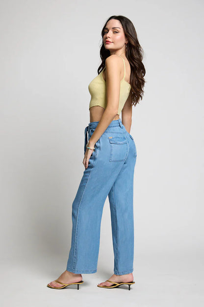 Pantalon Mujer Tencel 5196 Celeste