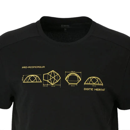 Polera Hombre Deportiva Manga Corta Tent Black