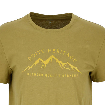 Polera Hombre Manga Corta Mountain Logo Oliva