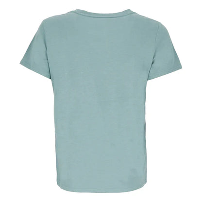 Polera Mujer Manga Corta Mountain Logo Teal
