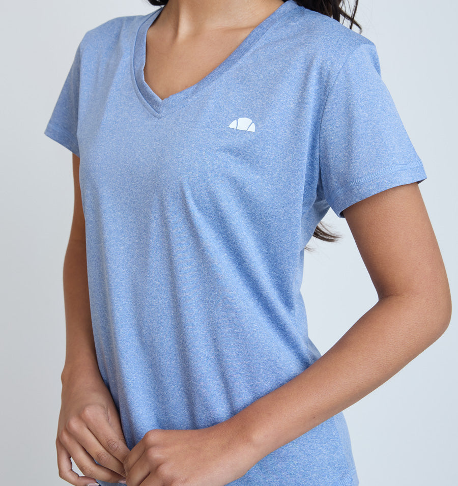 Polera Mujer Deportiva Agata Azul Piedra