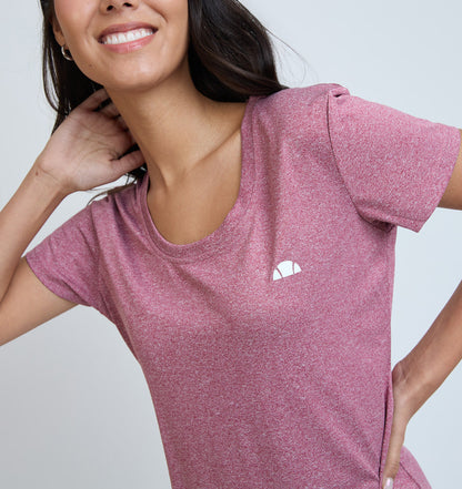 Polera Mujer Deportiva Estrella Burdeo