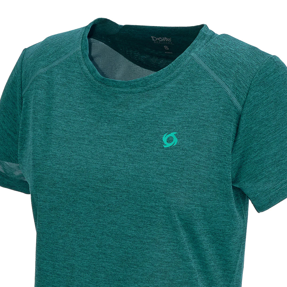 Polera Mujer Deportiva Manga Corta Lava Verde Azulado