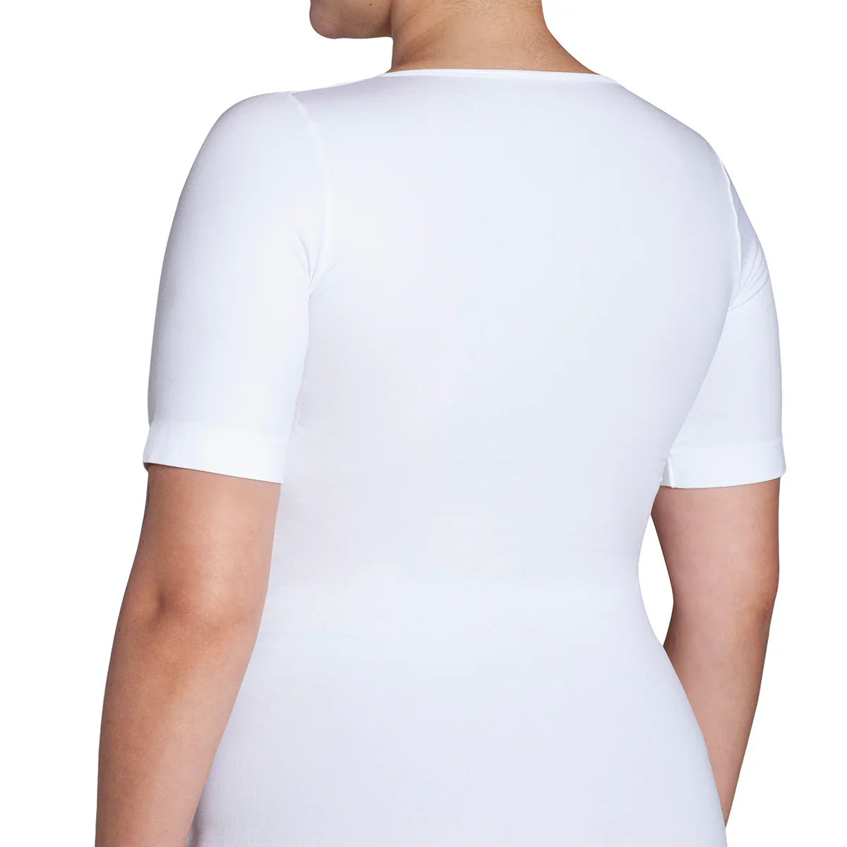 Polera Mujer Esencial Manga Corta Blanco