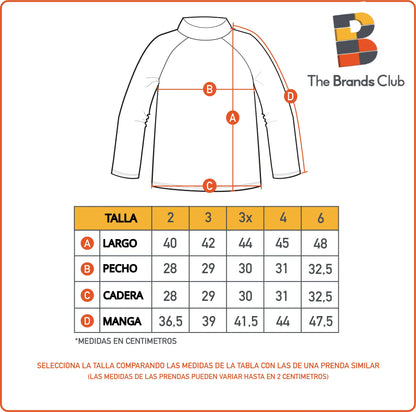 Polera UV Manga Larga Niño Playa Bingo & Bluey Celeste