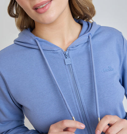 Poleron Mujer Deportivo Celeste Azul Piedra